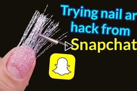 Snapchat Nail Art Hack Gone Wrong.. Ugh! 👻 Stiletto Gel Extensions