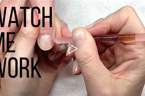 GENTLE MANICURE with MONT BLEU 🇨🇿  GLASS MANICURE TOOLS [WATCH ME WORK/NO AUDIO/JUST MUSIC]