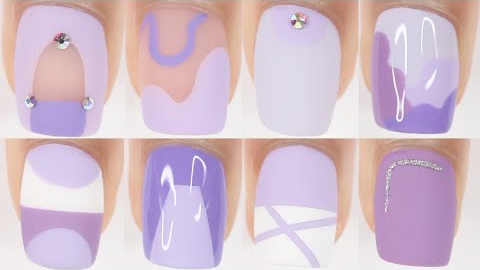 10 EASY NAIL ART IDEAS | purple nail art designs compilation summer nail polish colors 2022