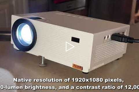 Review 5G WiFi Bluetooth 5.1 Projector, ALVAR 9800 Lumens Native 1080P Mini Projector 4K Support