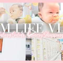 Vlog // Baby Eating Solids At 4 Months, Grocery Shopping At H-E-B, Not Feeling Well + More