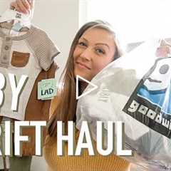 FIRST BABY CLOTHES THRIFT HAUL!! (all the cute baby boy clothes I got at Goodwill/thrift stores)