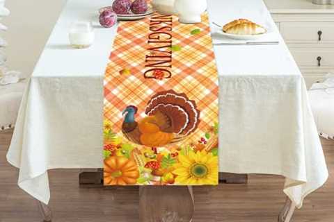 Thanksgiving Table Runner 13×72, Thanksgiving Decorations for Dining Table, Fall Thanksgiving Table ..