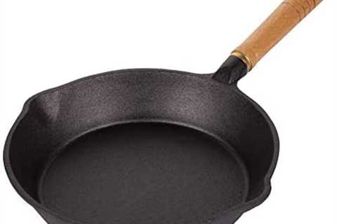 Healthy Choices 9″ Cast Iron Skillet, Detachable Wooden Handle, Pre-Seasoned Cast Iron Skillets,..