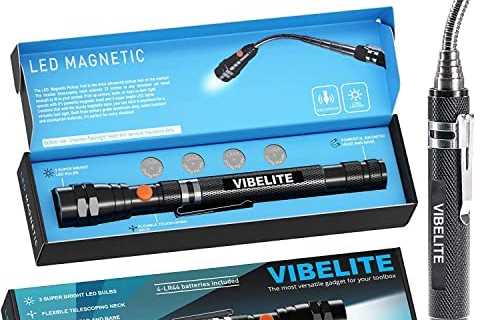 VIBELITE Magnet 3 LED Magnetic Pickup Tool, Telescoping Flexible Extendable Led Flashlights,..