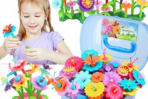 BEMITON Flower Building Toy Set for Girls, Best Birthday Gifts for 3 4 5 6 7 Year Old Kids, Arts..