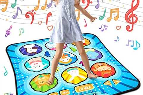 RenFox Dance Mat, Gifts Toys for Girls 3 4 5 6 7 8 Years Old, 8 Challenge Levels & 8 Demo Songs,..