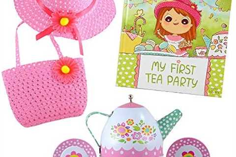 Tickle & Main, Tea Party Gift Set- Includes Book, Tea Set, Hat, and Purse. Perfect Pretend Play for ..