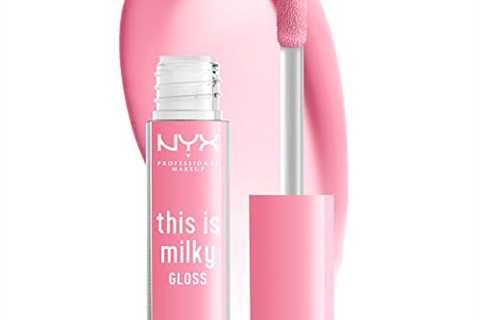 NYX PROFESSIONAL MAKEUP This Is Milky Gloss, Vegan Lip Gloss, 12 Hour Hydration – Milk It Pink..