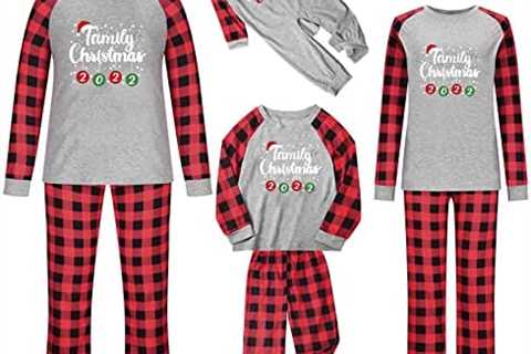 Cute Christmas Pajamas for Family Long Sleeve T Shirts and Pants Xmas Pjs Matching Sets Holiday..