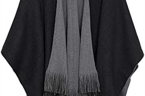 Urban CoCo Women’s Winter Vintage Poncho Capes Tassel Blanket Shawl Wrap Cardigan Coat