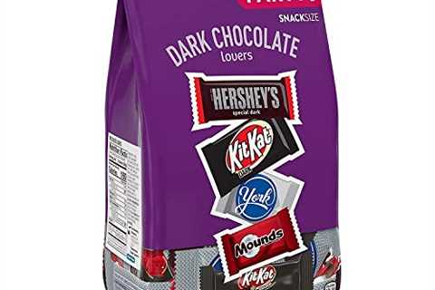 Hershey Dark Chocolate Lovers Dark Chocolate Assortment Snack Size Candy, Individually Wrapped, 32..