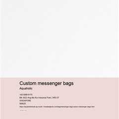 Custom Messenger Bags