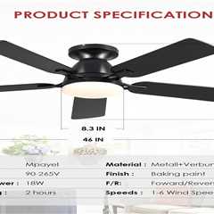 Ceiling Fans with Lights- 46″ Low Profile Indoor Ceiling Fan with Light Review