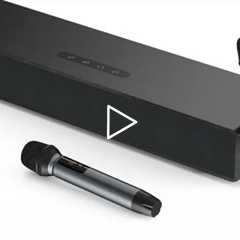 TOPVISION 4.1ch Soundbar with 2 Microphones 150W Karaoke Machine,