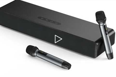 TOPVISION 4.1ch Soundbar with 2 Microphones 150W Karaoke Machine,