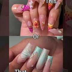 OMG SUPER CUTE NAILS 💅 THIS OR THAT #cute #satisfying #nails