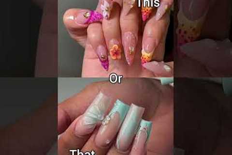 OMG SUPER CUTE NAILS 💅 THIS OR THAT #cute #satisfying #nails