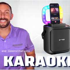 EYTSE Portable Karaoke Machine with 2 Wireless Microphones