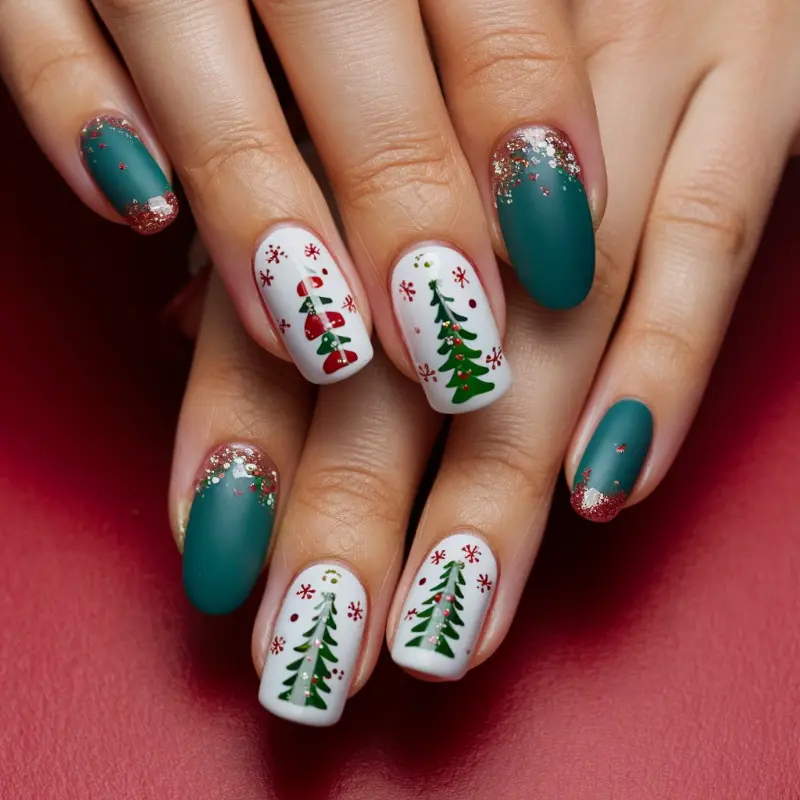 30 Matte Christmas Nails Ideas for a Festive, Chic Look - Gloss and Vibes