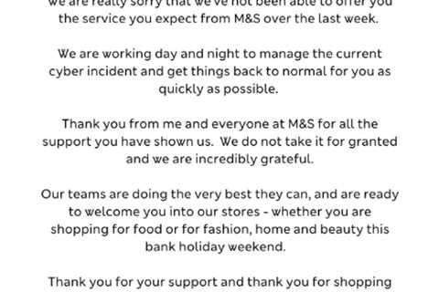 Nightmare at M&S: Cyber Attack Chaos Drags On for 11 Days (and counting)