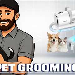 Pecute Dog Grooming Vacuum 4-in-1 Pet Grooming Kit with Clipper, Brush, 12,000Pa Suction