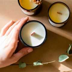 JONERAY Beeswax Pillar Candles Set of 4 - Hand-Rolled, Unscented, Smokeless & Dripless