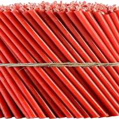 Danilovo Beeswax Taper Candles (Red) - Pure, Dripless, and Fragrant for Church & Home