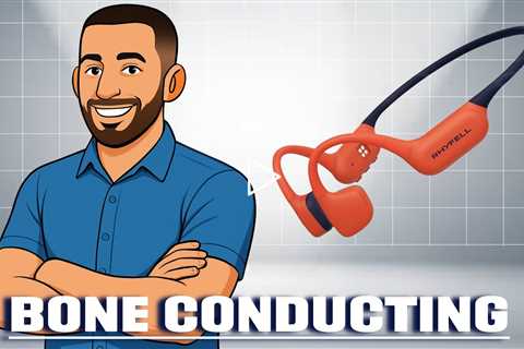 Rhyfell Bone Conduction IP68 Waterproof Swimming Headphones - MP3 Mode, 32GB Memory, Bluetooth 5.4