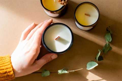 JONERAY Beeswax Pillar Candles Set of 4 - Hand-Rolled, Unscented, Smokeless & Dripless