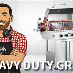 Electactic G41 Pro - 4 Burner Heavy Duty Stainless Steel Propane BBQ Grill - Side Burner, 42,000 BTU