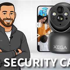 Xega 4G Cellular Indoor Portable Security Camera 2K, PIR Motion, PTZ, Infrared / Color Night pd