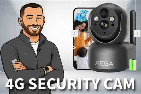 Xega 4G Cellular Indoor Portable Security Camera 2K, PIR Motion, PTZ, Infrared / Color Night pd