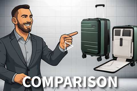 Luggex FLO5 Expandable Carry On Luggage with Front Pocket - Dual-Secured Lock System pd