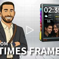 DIVOOM Times Frame Digital Picture Frame - Semi-transparent depth with a 3D-like feel, 64GB Storage