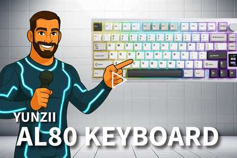 Yunzii AL80 Keyboard - QMK/VIA Aluminum, 75% Layout, 80-Key and 1 Knob, LCD Screen and Back Weight