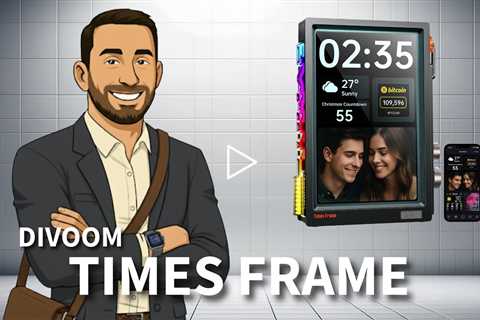 DIVOOM Times Frame Digital Picture Frame - Semi-transparent depth with a 3D-like feel, 64GB Storage