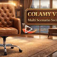 COLAMY VERSO Multi Scenario Swivel Chair with Tufted Back - High-end skin-friendly fabric