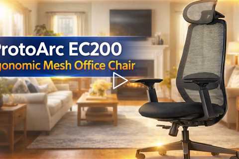 ProtoArc EC200 Ergonomic Mesh Office Chair - 4D Adjustable Lumbar Support & 3D Headrest