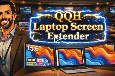 QQH Z80 Triple Laptop Screen Extender, 15.6 Triple Portable Monitor with Ultra-Slim FHD IPS Dis. P