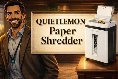 QUIETLEMON Paper Shredder - Auto mode, Independent Entrance for CDs, Anti-jam, Overheat protection p