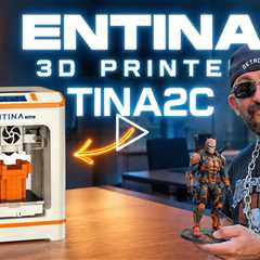 Entina 3D Printer Tina2C - WiFi | TF Card | USB | Fully Assembled | Unbox & Print, 0.04mm Precision